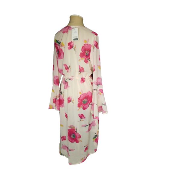 Thread Story Floral Sheer Hi-Low Hem Coverup Beach Pool Summer NWT Size Small - Picture 1 of 4